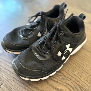 Under Armour Kids Black and White Sneakers